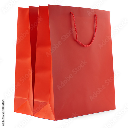 Pair of Shopping bag isolated over the white background