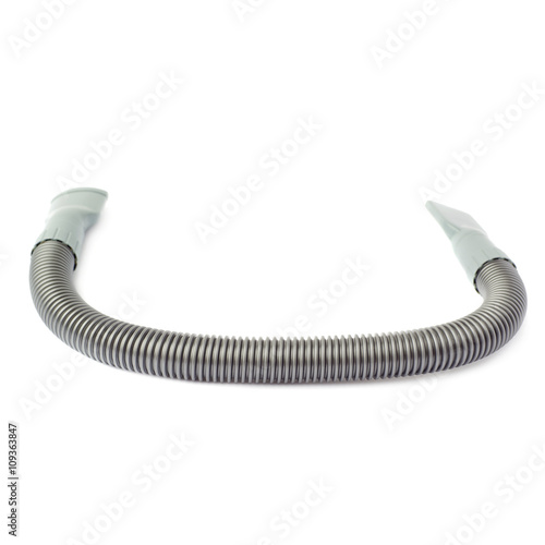 Hand held small vacuum hose cleaner isolated over the white background