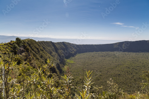 The Mount Longonot crater