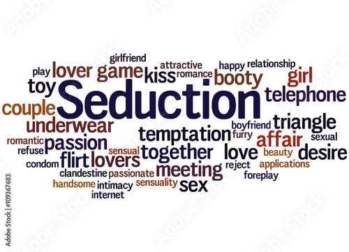 Seduction, word cloud concept 9