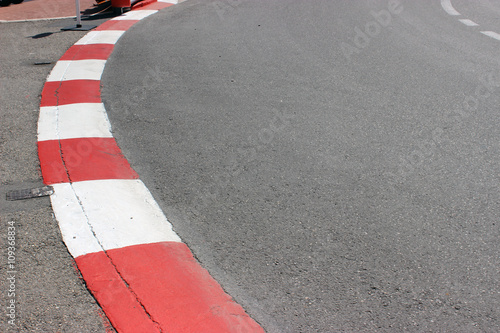 Texture of Motor Race Asphalt and Curb on Monaco GP © Benjamin Sibuet