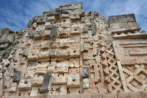 Details of Mayan Puuc Architecture Style - Uxmal, Mexico.