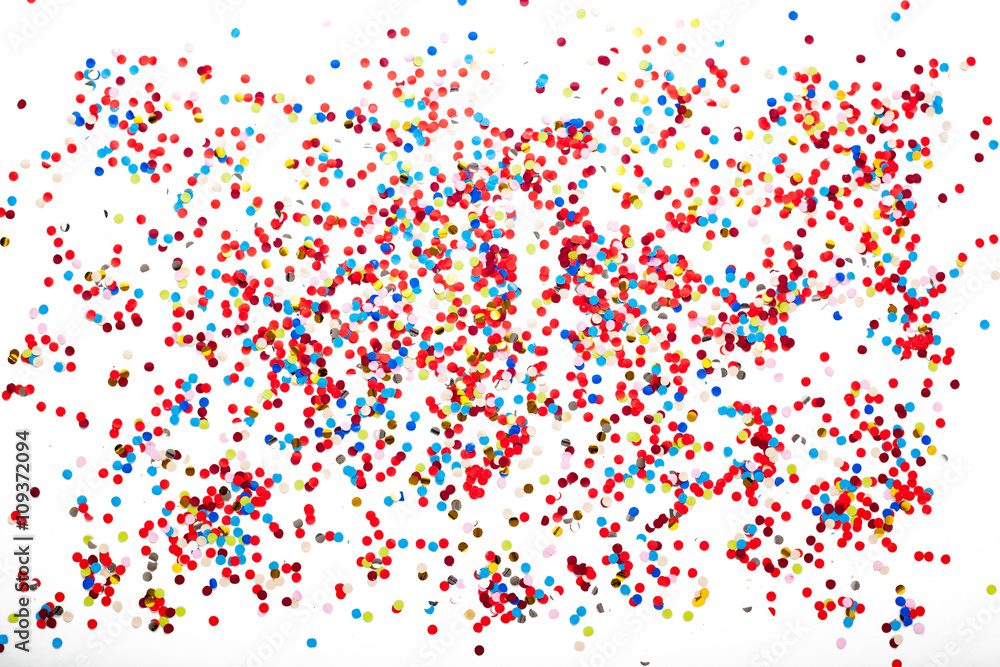 Colorful Confetti isolate on White Background Colorful Confetti isolate on White Background