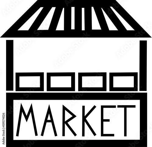 Market Stall Icon in SVG format for web use. Compatible with most modern browsers.