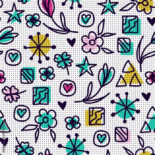 Tapety bez szwu ręcznie rysowane wzór