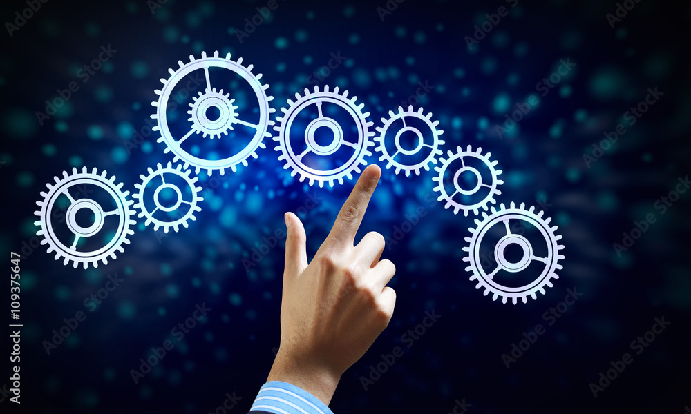 Cogwheel mechanism as teamwork concept Cogwheel mechanism as teamwork concept