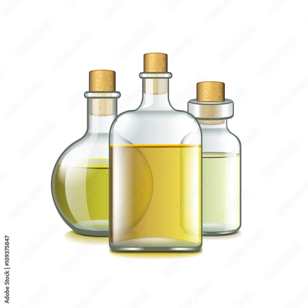 Spa oils isolated on white vector Spa oils isolated on white vector