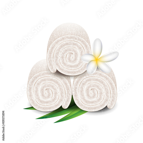 Spa towels isolated on white vector