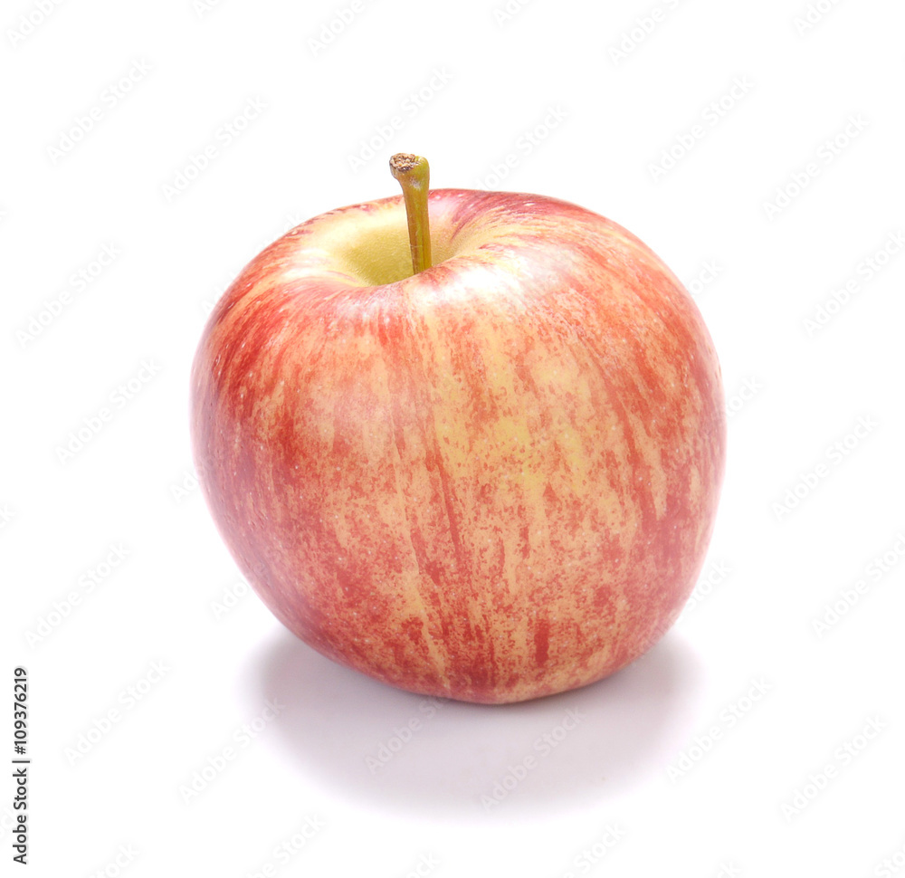 One apple , Red apple on white background. One apple , Red apple on white background.