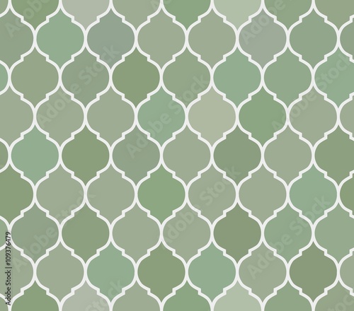 Seamless pattern green tiles, vector