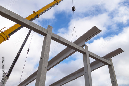 Crane working in the construction site