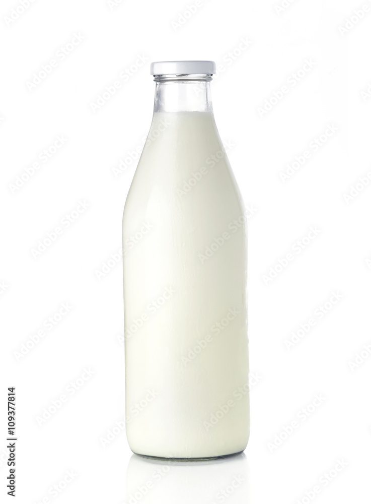 Milk Bottle / High resolution image of milk bottle on white background shot in studio Milk Bottle / High resolution image of milk bottle on white background shot in studio