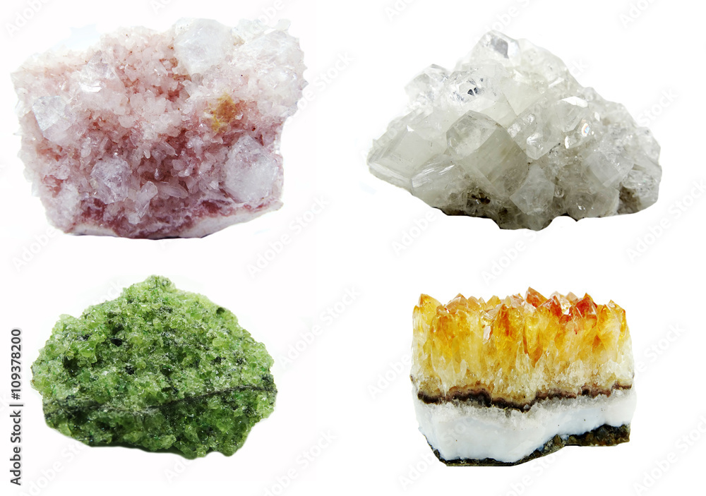 apophyllite geode geological crystals collage apophyllite geode geological crystals collage