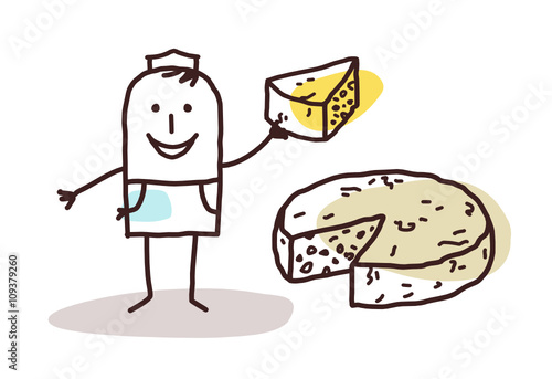 cartoon food retailer - cheese