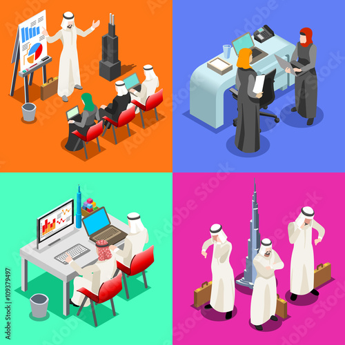 Arabian Business Isometric People