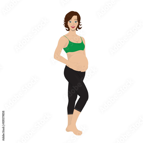 Fototapeta Naklejka Na Ścianę i Meble -  Stages of pregnancy vector