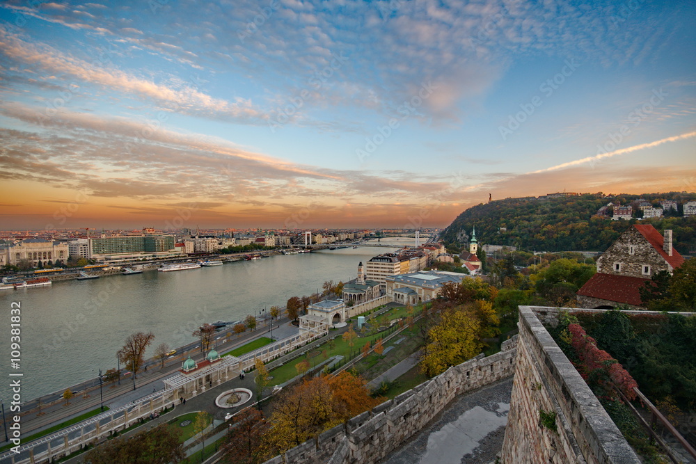 Sunrise over Budapest, Hungary