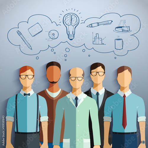 Business icons. Brainstorming.