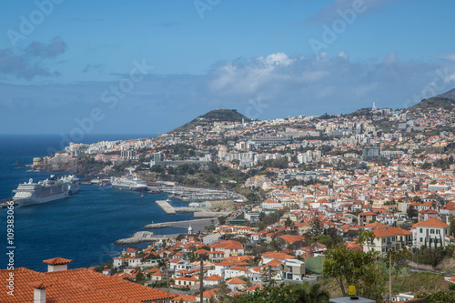 Panorama von Funchal  Madeira  Portugal