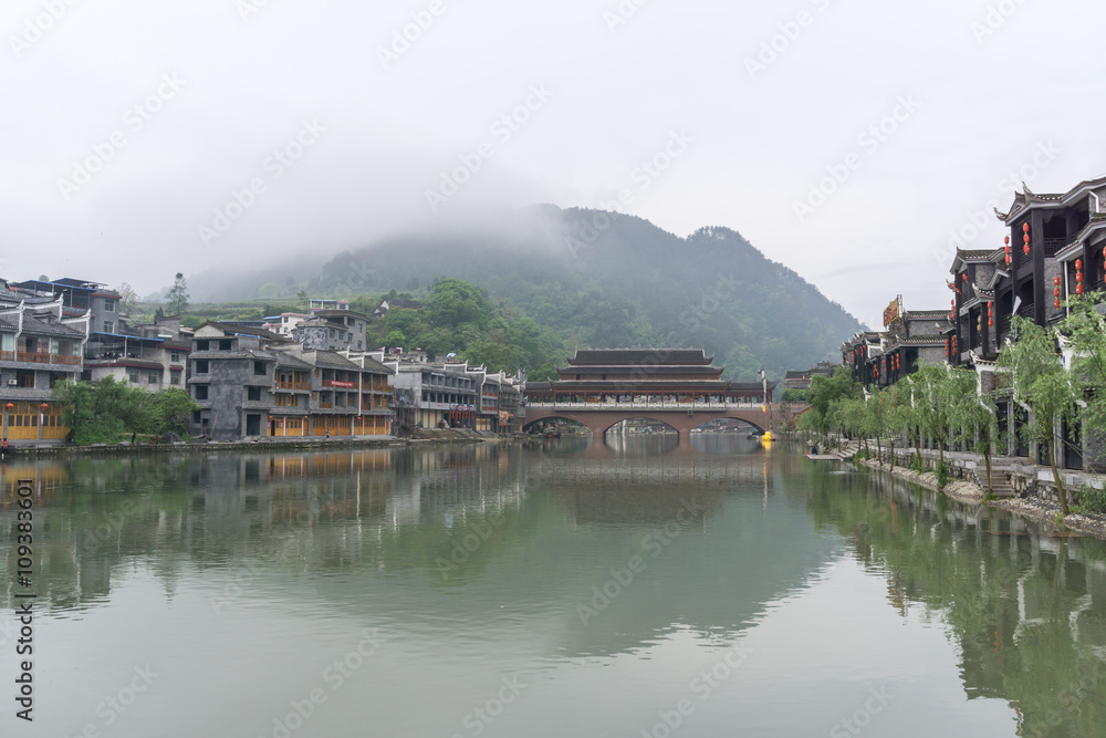 Fenghuang old town morning view