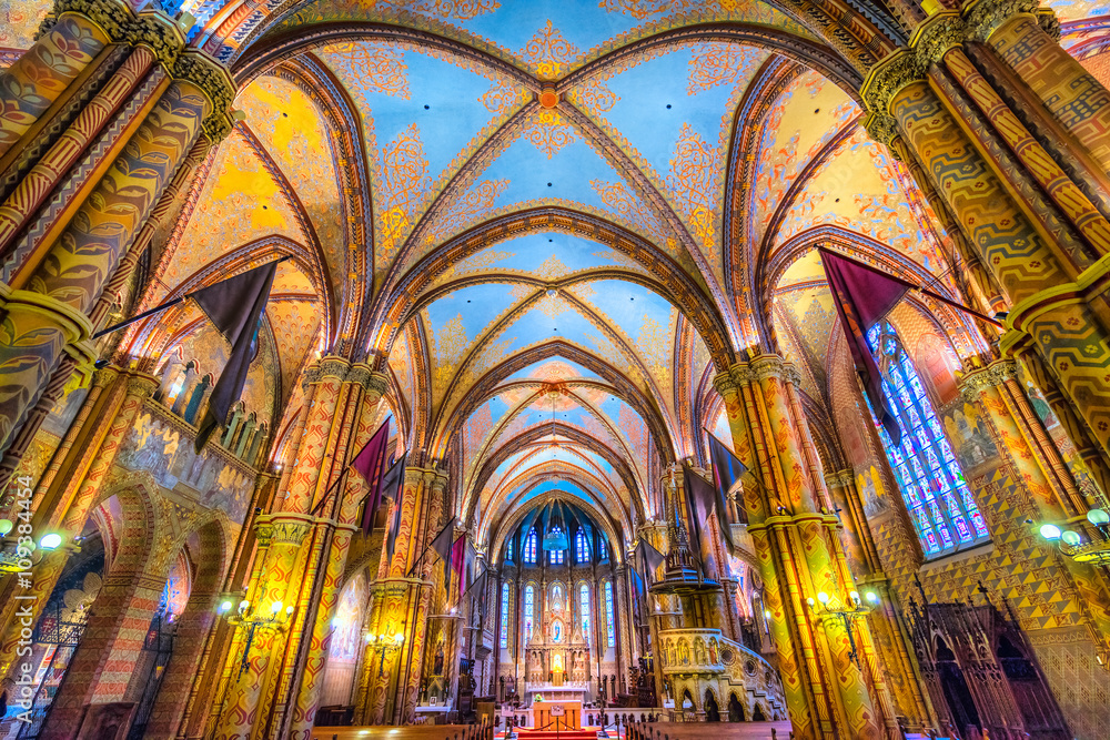 Obraz premium Budapeszt, Mathias Cathedral, Węgry