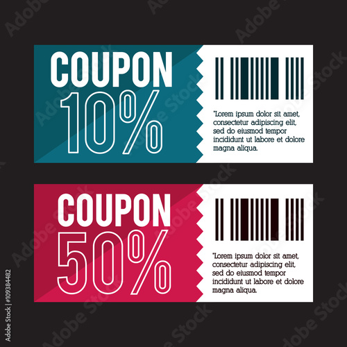 Coupon design. sale icon. shopping concept