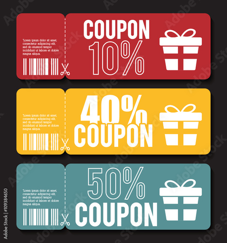Coupon design. sale icon. shopping concept