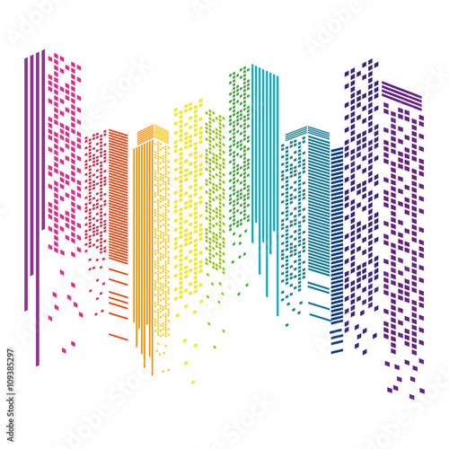 City design. Urban illustration. Buildings concept