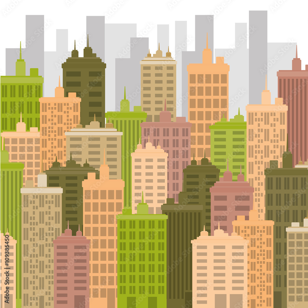 City design. Urban illustration. Buildings concept