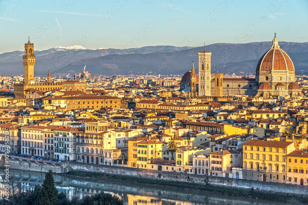 Florence at sunrise, tuscany, Italy.