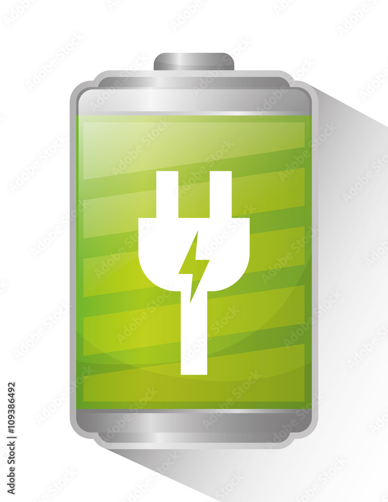 Obraz premium Battery design, energy and power concept, editable vector