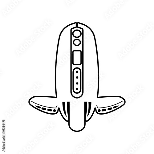 Single-wheel electric self-balancing scooter, personal transporter icon. Vector Illustration