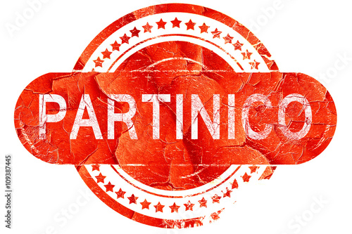 Partinico, vintage old stamp with rough lines and edges