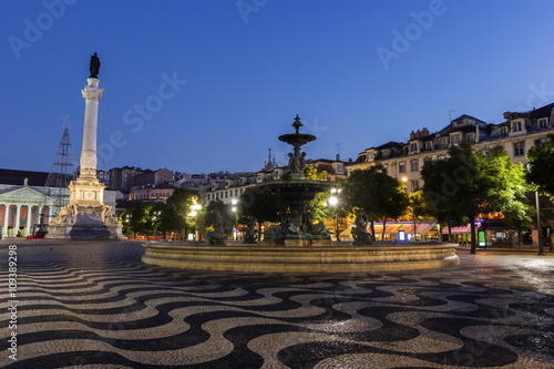Rossio Square in Lisbon in Portugal
