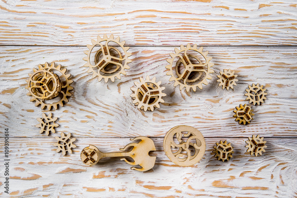 gears are on the table gears are on the table