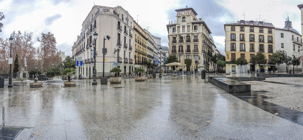 Naklejka premium Plaza in Madrid