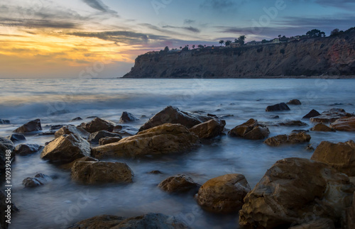 Lunada Bay Sunset. This is a long exposure shot at Lunada Bay  Rancho Palos Verdes in Southern California.