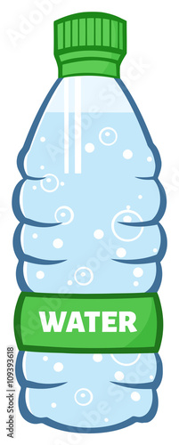 Water Plastic Bottle Cartoon Illustration