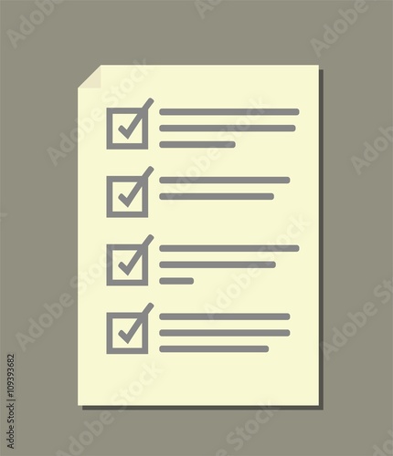 Checklist icon. Design. Test