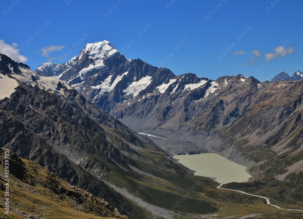 Mt Cook in summer Mt Cook in summer