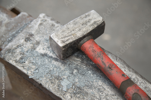 Fotografie Hammer and anvil used by a blacksmith
