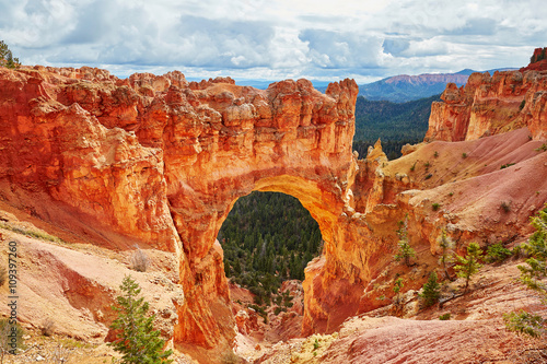 Fototapet Natural bridge rock formation in Bryce Canyon National Park