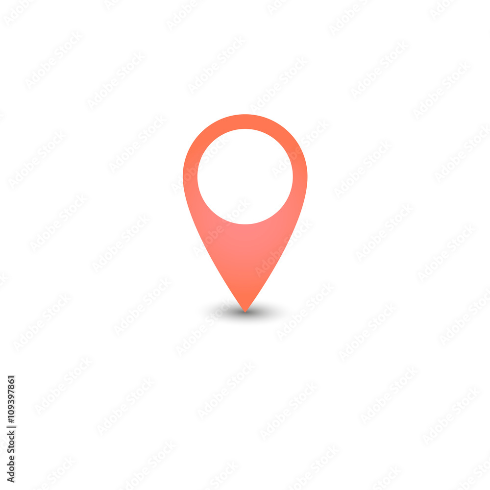 Fototapeta premium Colorful location icon. Vector illustration.