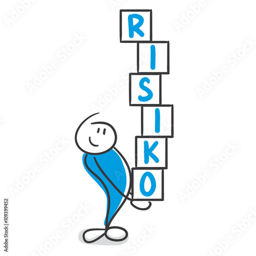 Stick Figure Series Blue / risikobereit