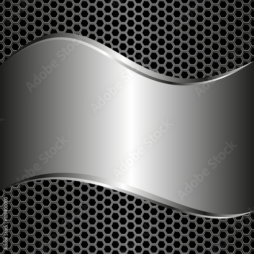 metallic background and grate