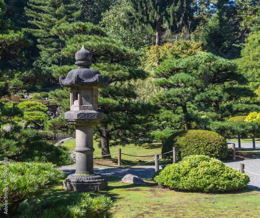 Japanese Stone Lantern. A Japanese stone lantern found in a Japanese garden Japanese Stone Lantern. A Japanese stone lantern found in a Japanese garden