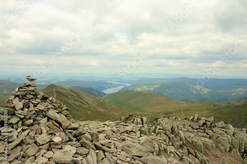 View from Helvellyn, Lake District, UK © stanjb