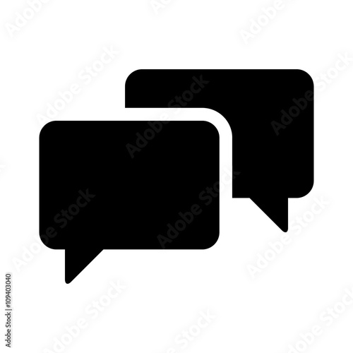 Chat & messaging bubbles flat icon apps and websites 