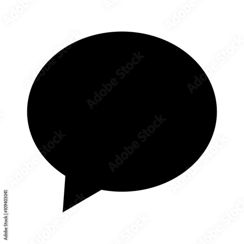 Chat bubble or chat message flat icon for messaging apps