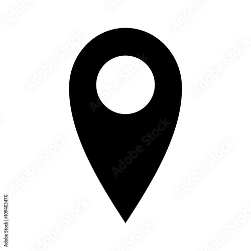 Map marker or location marker flat icon for apps and websites